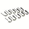 10PCS Wall Mounted Hook Metal Coat Bag Towel Hat Hanger Single Hook for Kitchen Office Bathroom Home Storage