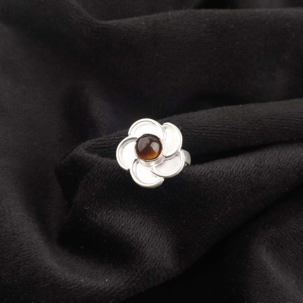 Yellow Tiger Eye Handmade Gemstone Ring, 925 Solid Sterling Silver Ring, Unique Design Jewelry Ring For Wedding Gift