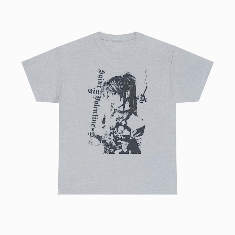 Misa Aunisexe Inspired Anime Print Cotton Short Sleeve Tshirt Graphic Tee Gothic Y2k Aesthetic Unisex Unisex Streetwear Tee Tops