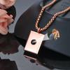 Personalized Titanium Steel Photo Pendant Necklace - Projects 'I Love You' In 100 Languages