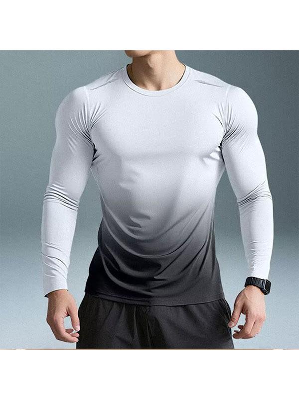 Herren Quick-Dry Langarm Fitness Top - Atmungsaktiv, Schweißabsorbierend, Enganliegend für Laufen & Training