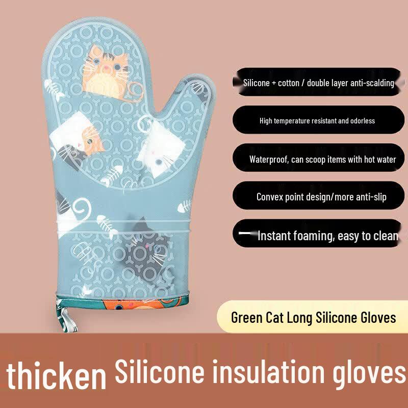 ZISIZ Silicone Heat Resistant Oven Mitt