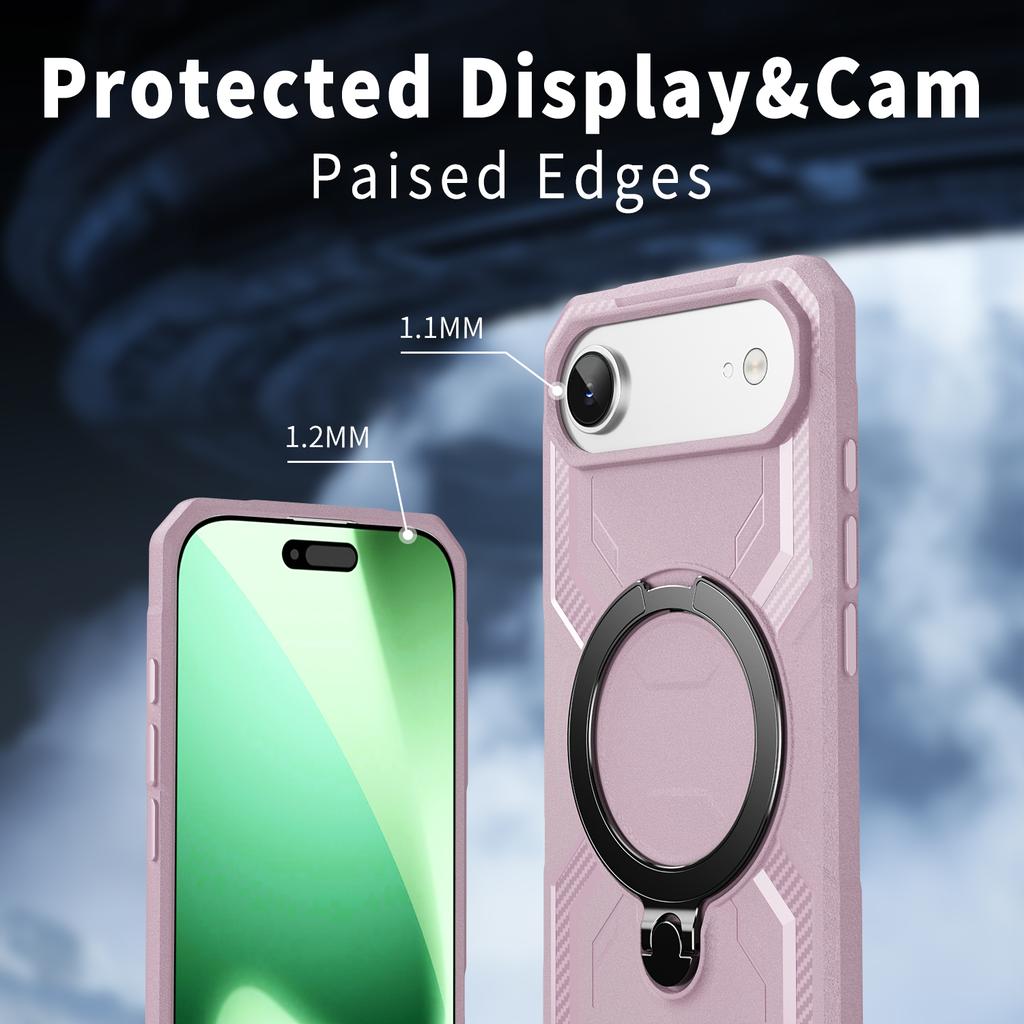 For iPhone Air Case Compatible with MagSafe Kickstand TPU+PC Phone Cover