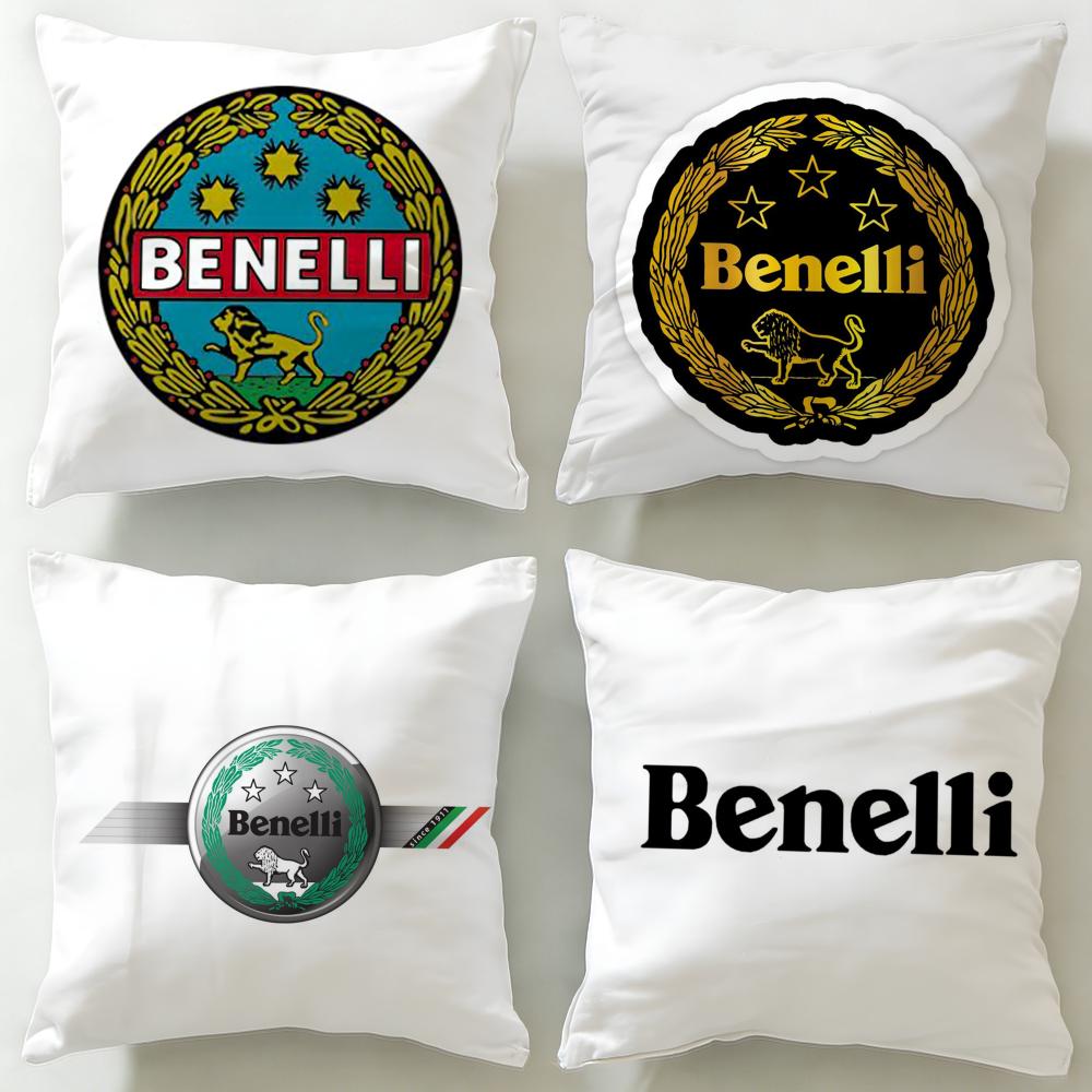 classic motorcycle brand Benelli Cushion Cover Soft EasyWash Pillow Case Versatile for Couch Bed Travel and Office