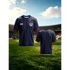 Summer USA Logo Stripe Print Short Sleeve T-Shirt
