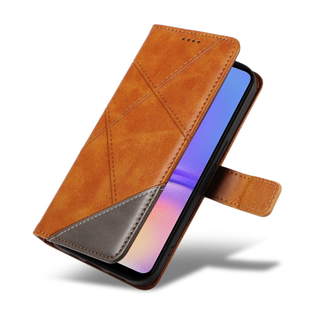 For Samsung Galaxy A05 4G Case Folding Stand Leather Phone Cover Geometric Line