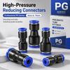 PG Pneumatic Fittings 2-Way Straight Connector Diameter Reduce For 8mm-6mm/6mm-4mm For Pneumatic Tube Air Hose Ventilation Valves 4