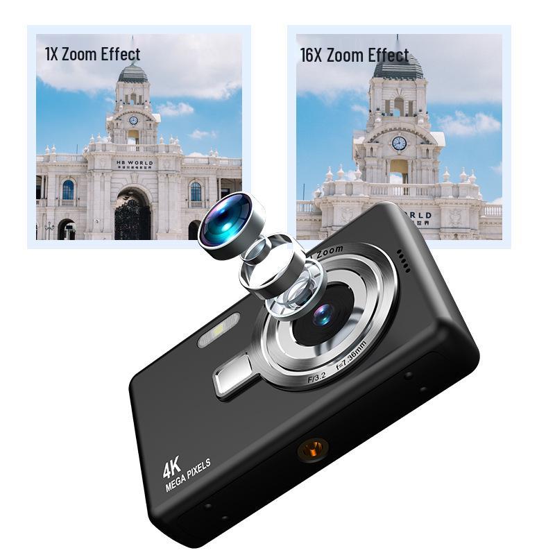 Appareil Photo Numérique Portable HD Rétro Style CCD pour Étudiants Q12 - Cadeau Parfait pour la Photographie en Extérieur