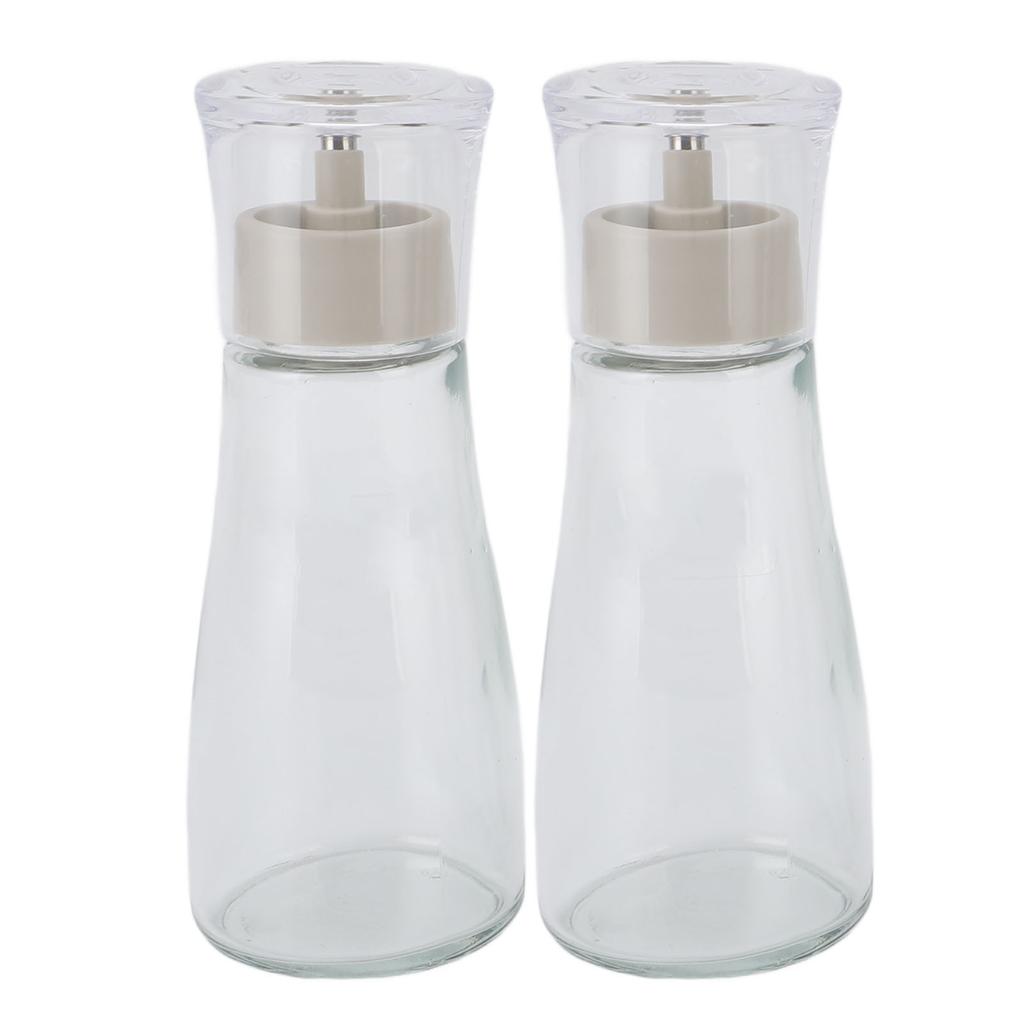 2 STK Munnskyll Dispensere Rustfritt Stål og Glass Multifunksjonell Påfyllbar Munnskyll Dispenser D