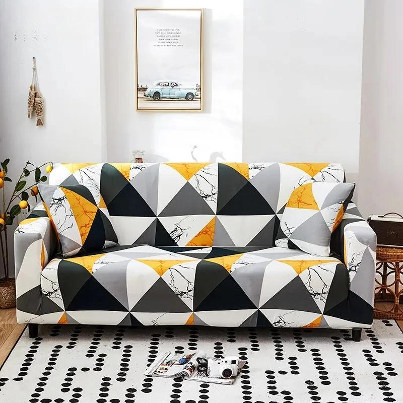 Armchair Anti-dust Furniture Protector Stretch Plaid Sofa Covers Fully-wrap Couch Chair Cover Elastic Sofa Cover for Living Room