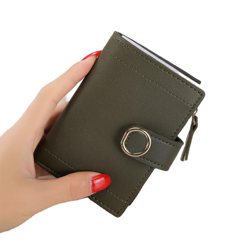 Маленькая свежая корейская короткая женская сумка из искусственной кожи с пряжкой — фото 5