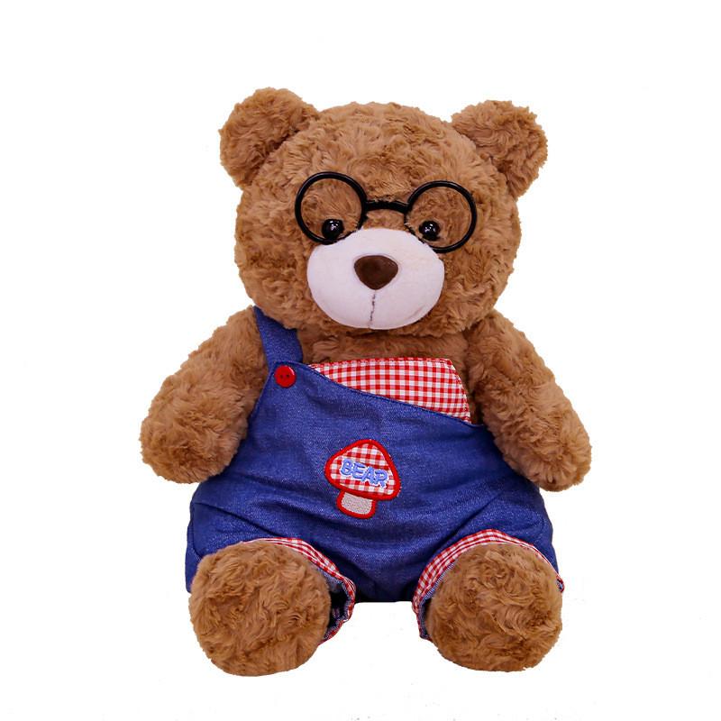 Ours en Peluche Animal en Peluche Avec Salopette Pour Enfants Cadeau Et Décor de Chambre