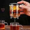 Residue-Separating Multi-Functional Teapot Set with Integrated Lazy Flowing Cup