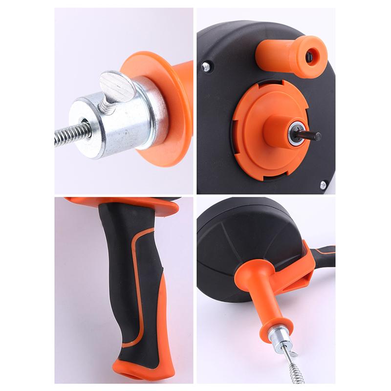 

A55F-Drain Cleaner Machine 25FT Automatic Tube Cleaner Blockage Unblocker Toilet Sewer Dredge Machine For Kitchen Bathroom
