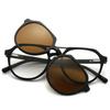 2337 Magnet Sun Clip Double Beam Myopia Frame Glasses 0 -0.5 -1.0 -2.0 -2.5 -3.0 -4.0 To -6.0