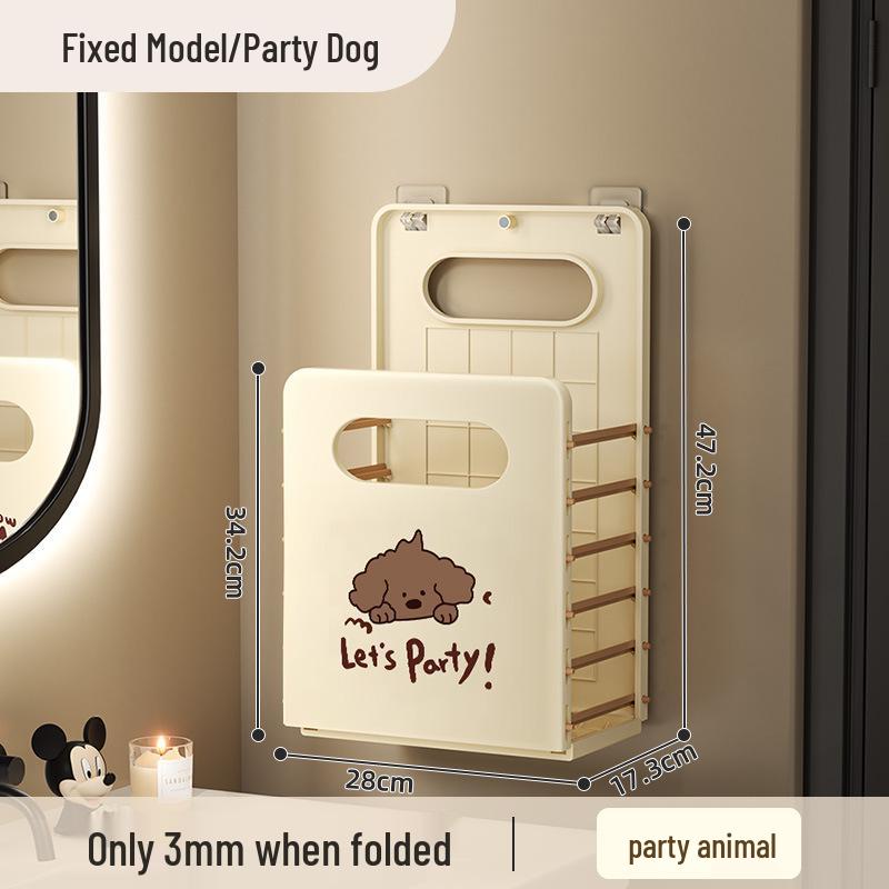 Foldable Laundry Hamper: Bathroom Storage Basket for Dirty Clothes