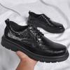 Fashion Spring Business Casual Shoes Leather Shoes Thick Soled Formal Shoes Fashion Brogue Shoes Elegant Leisure Walk Oxford Male Shoes