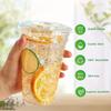 100PCS Disposable Plastic Cups with Lids for Ice Coffee Cold Drinks Plastic Cups Home Restaurant Drink Shop Party Picnic Party