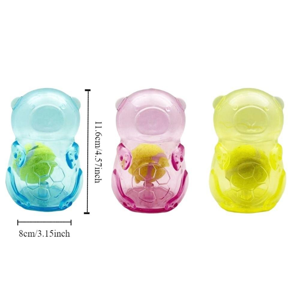 Pet Accessories Bite Resistant Dog Chewing Toy Sound Production with Tennis Puppy Toy Ball Bear Shape Biting Treats Toy Playing