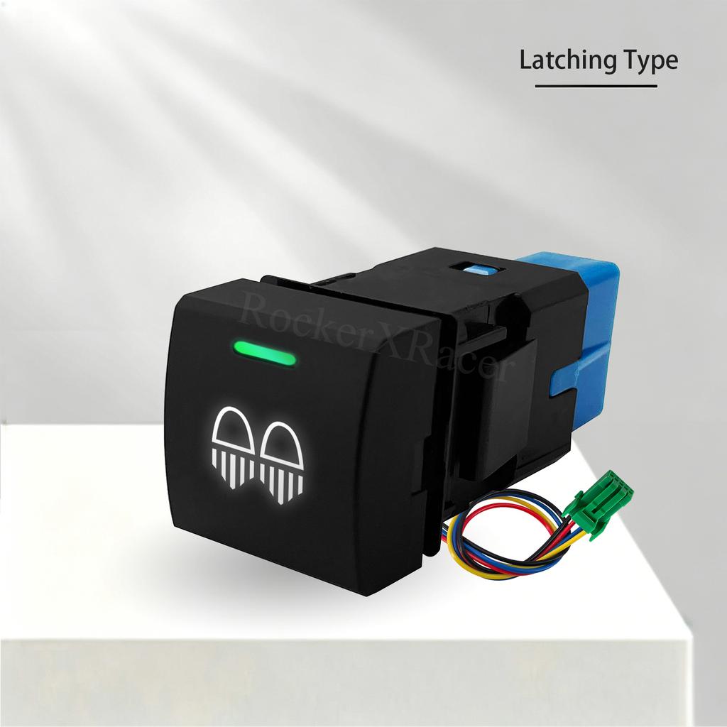 12V Car Push Switch LED DRL Fog Light Radar Lock Seat Heater ON-OFF for Toyota LandCruiser 300 Prado 150 Corolla Rav4 Camry 70