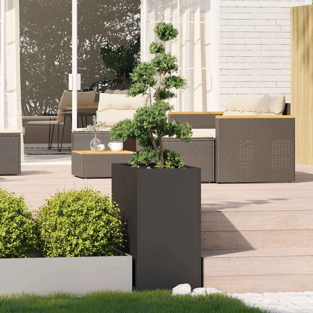 Planter Box Black 40x80x80 cm Steel