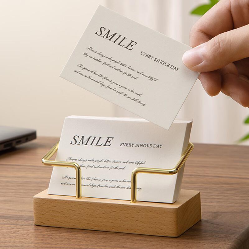 Деревянный держатель для визиток из бука