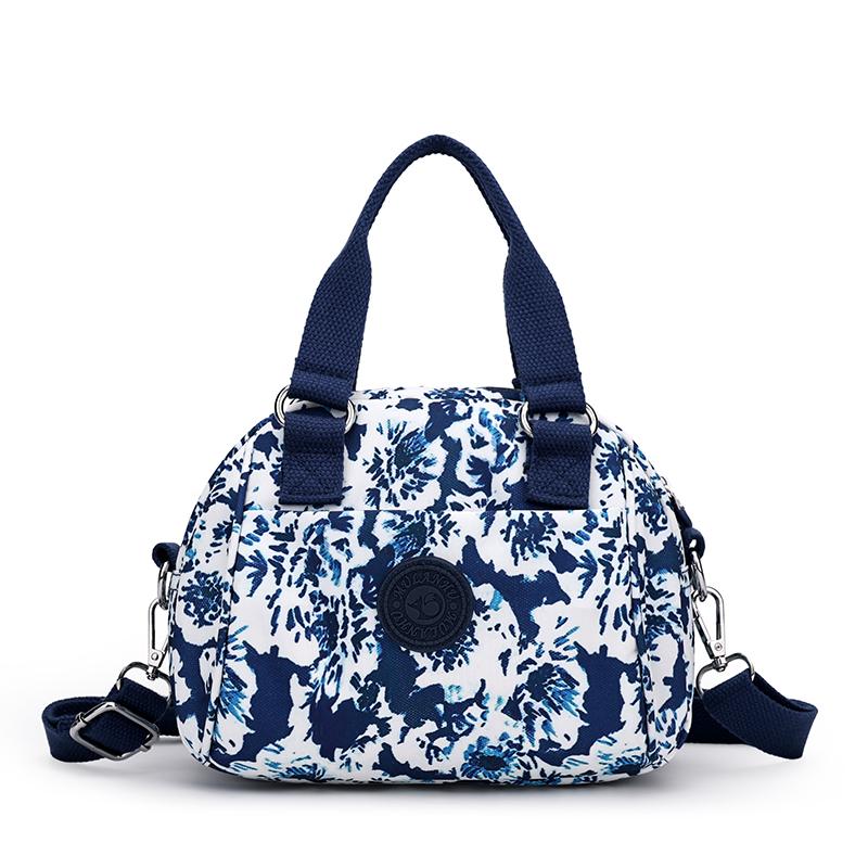 Women's Printed Shoulder Bag Water-Repellent Nylon Handbag