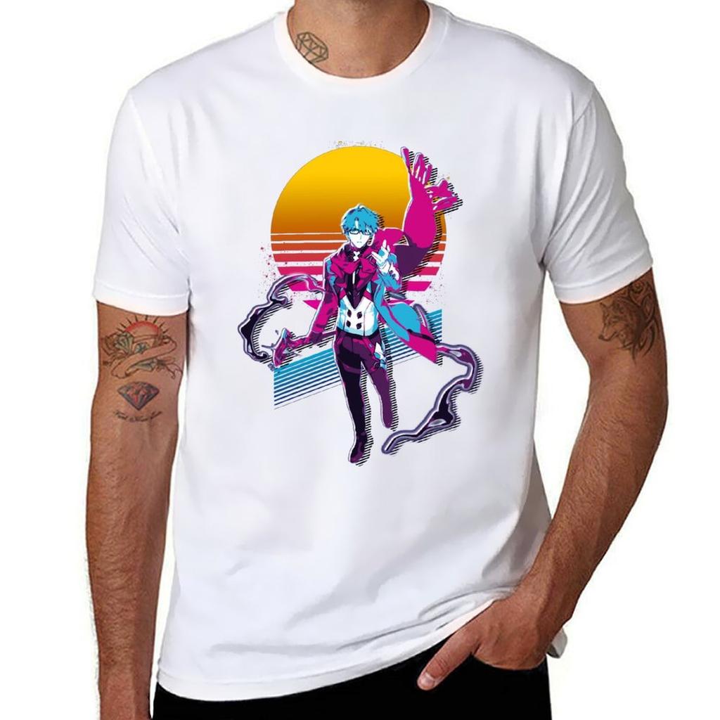 Honkai Star Rail Yang Welt 80s retro TShirt Large Size Breathable Tee