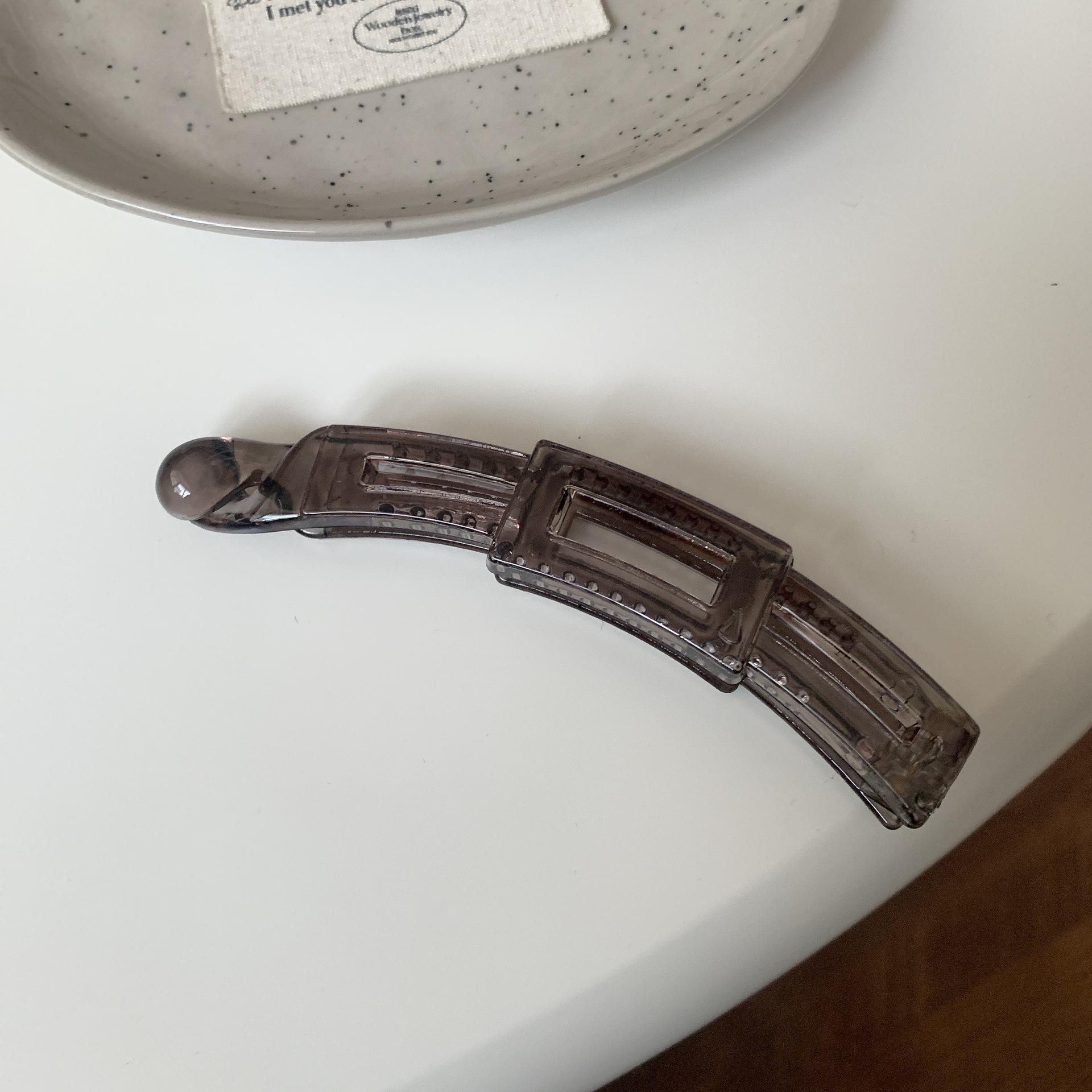 

Пластиковая скрученная заколка-банан цвета черепахового панциря, простая винтажная женская заколка для волос