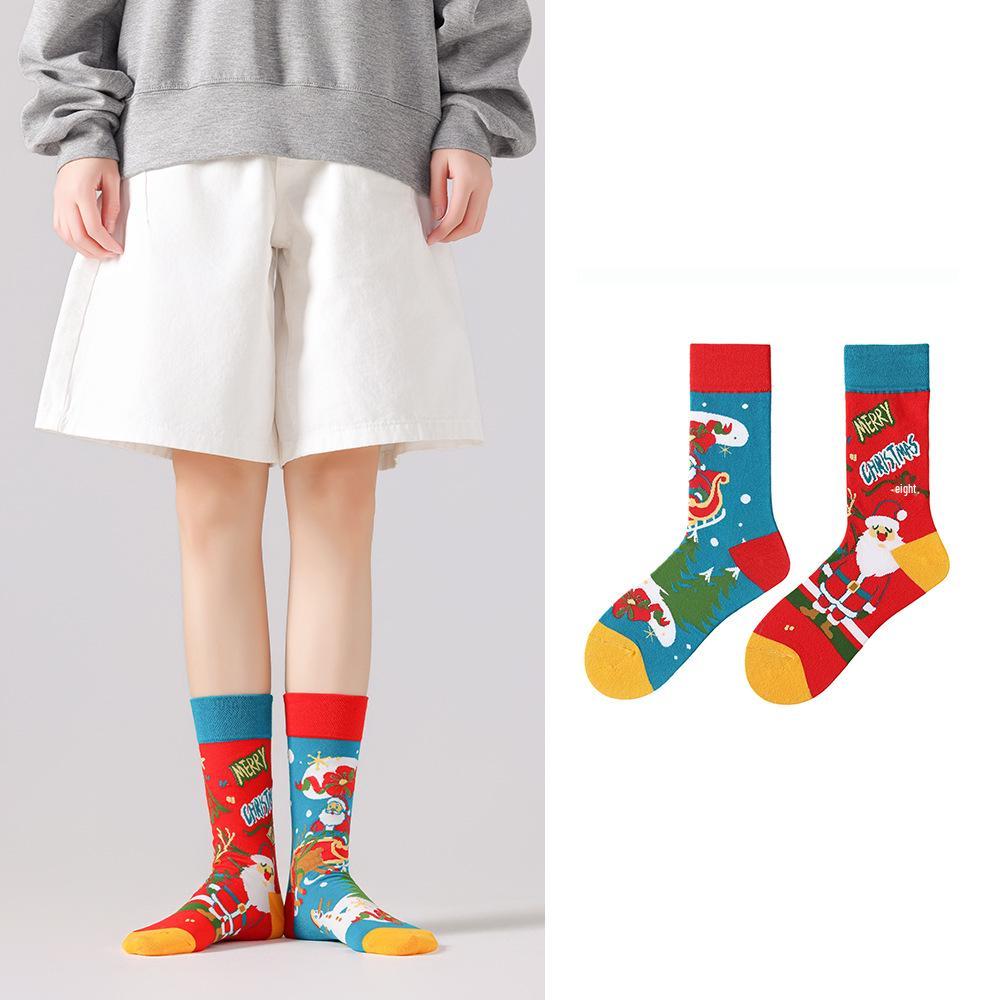 Unisex Trendy Cotton Mid-Calf Socks for Autumn/Winter - Sporty & Casual