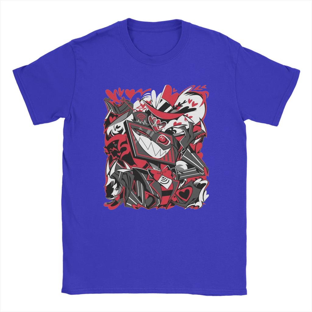 Hazbins Hotels Vox Men T Shirt Fashion Tees Short Sleeve Round Neck T-Shirt Cotton Adult Clothes