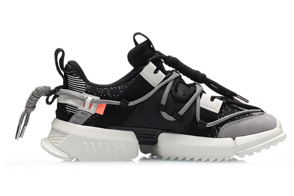 Li Ning Chunky Sneakers Women's Low Top Black/White AGLP088-3