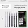 Refillable Quick Sketch Pen Set: Fine, Small, Regular, Large Gray Brush Pens for Art Line Drawing