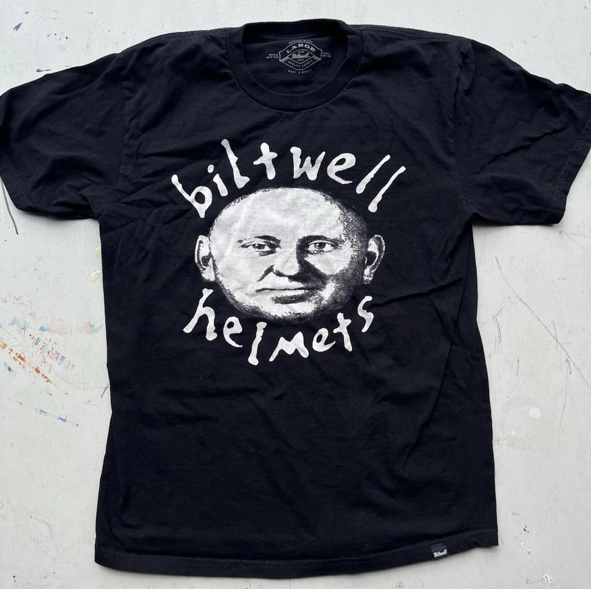 Men s Biltwell T-Shirt Black Spell-Out L Bicycle Cult Velo Mental Art Fixie USA S