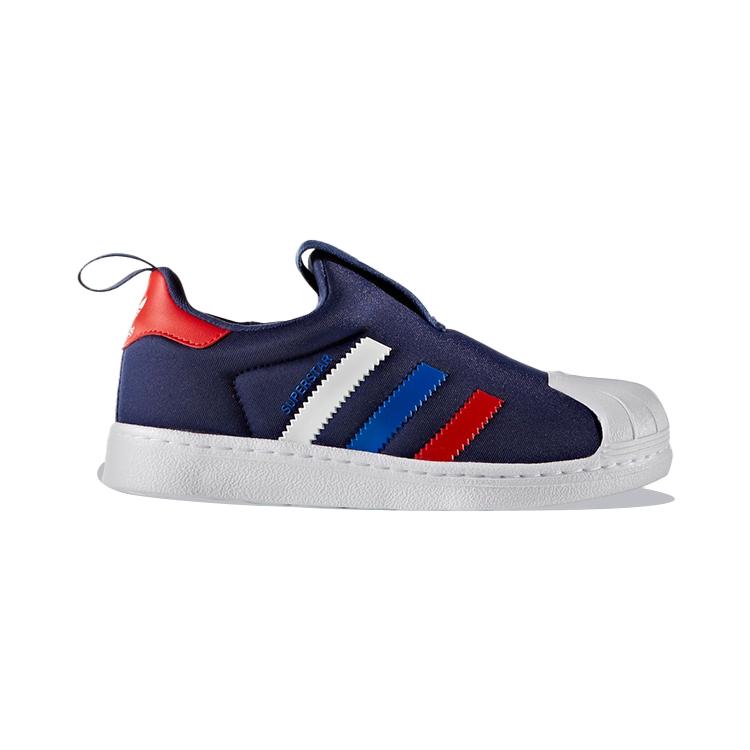 Adidas Originals Superstar 360 C Low top Skateboard Shoes Blue Red Children Aged 3 7 Years Old BA8046
