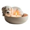 Hand Paint Dog Light Holders Unique Handcraft Resin Stand for Home Decoration Gift J0MC