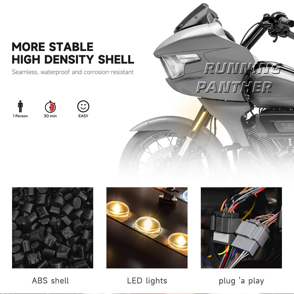 New Modification Parts UN Auxiliary LED Front Lights FOR CVo Street Glide FLHX  FLHXSE Road Glide ST FLTRXSTSE