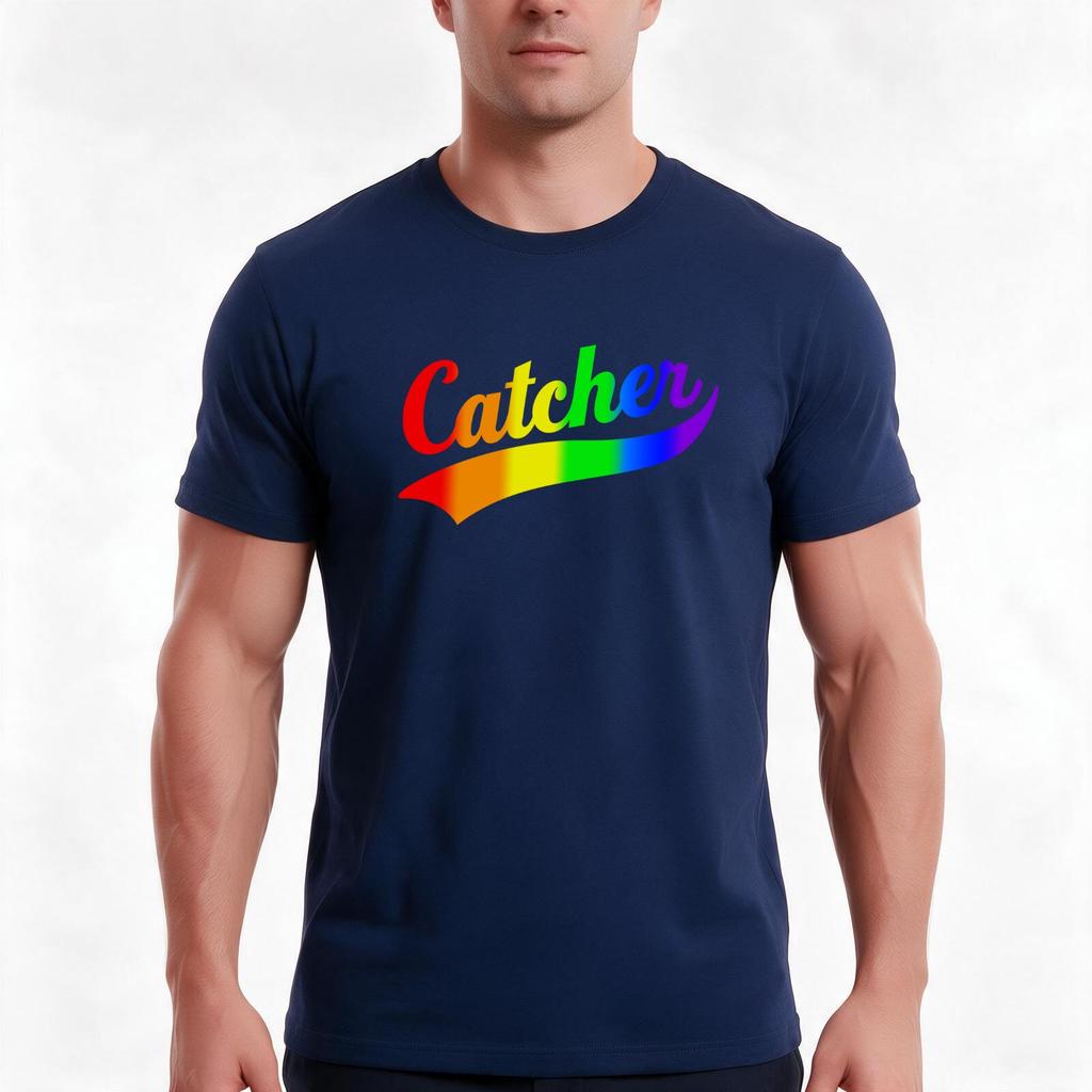 Gay Pride Catcher TShirt Summer Casual Cotton Tee Oversized Streetwear Tops Vintage Graphic Print Loose Fit Short Sleeve