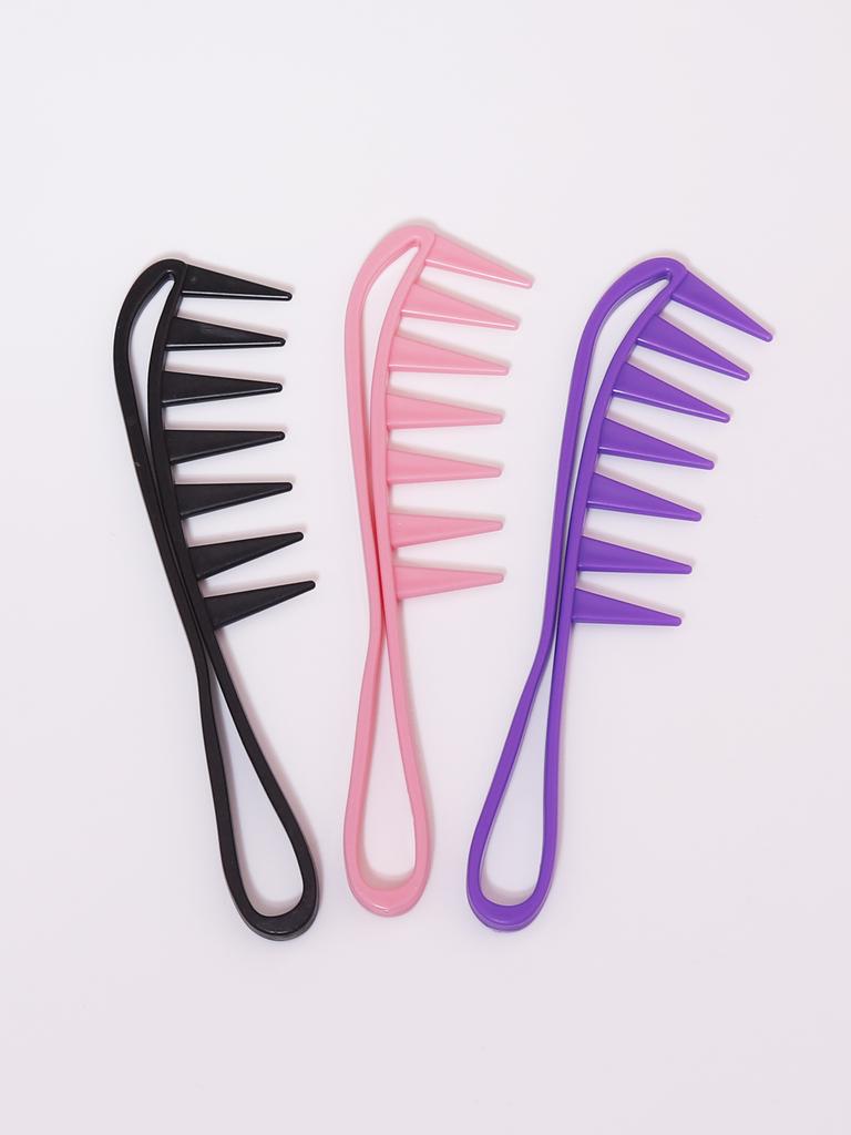 Plastic Thickened Salon Wide Toothed Comb Professional Hair Styling Brush Hair Salon Anti Tangle Comb Special for Real Hair Wigs