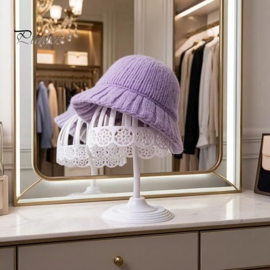 Hat Display for Boutique Stand with Arc Support, Shape Retention Lightweight Plastic Organizer, Wig Hair Salon Desktop Holder Rack Baseball