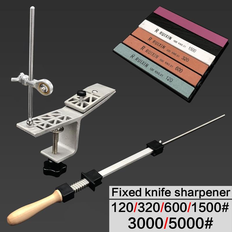 GT2001 Fixed Knife Sharpener Professional Angle Sharpeners DIY Woodwork Grinding System Diamond Grit 120-10000# With Polishing