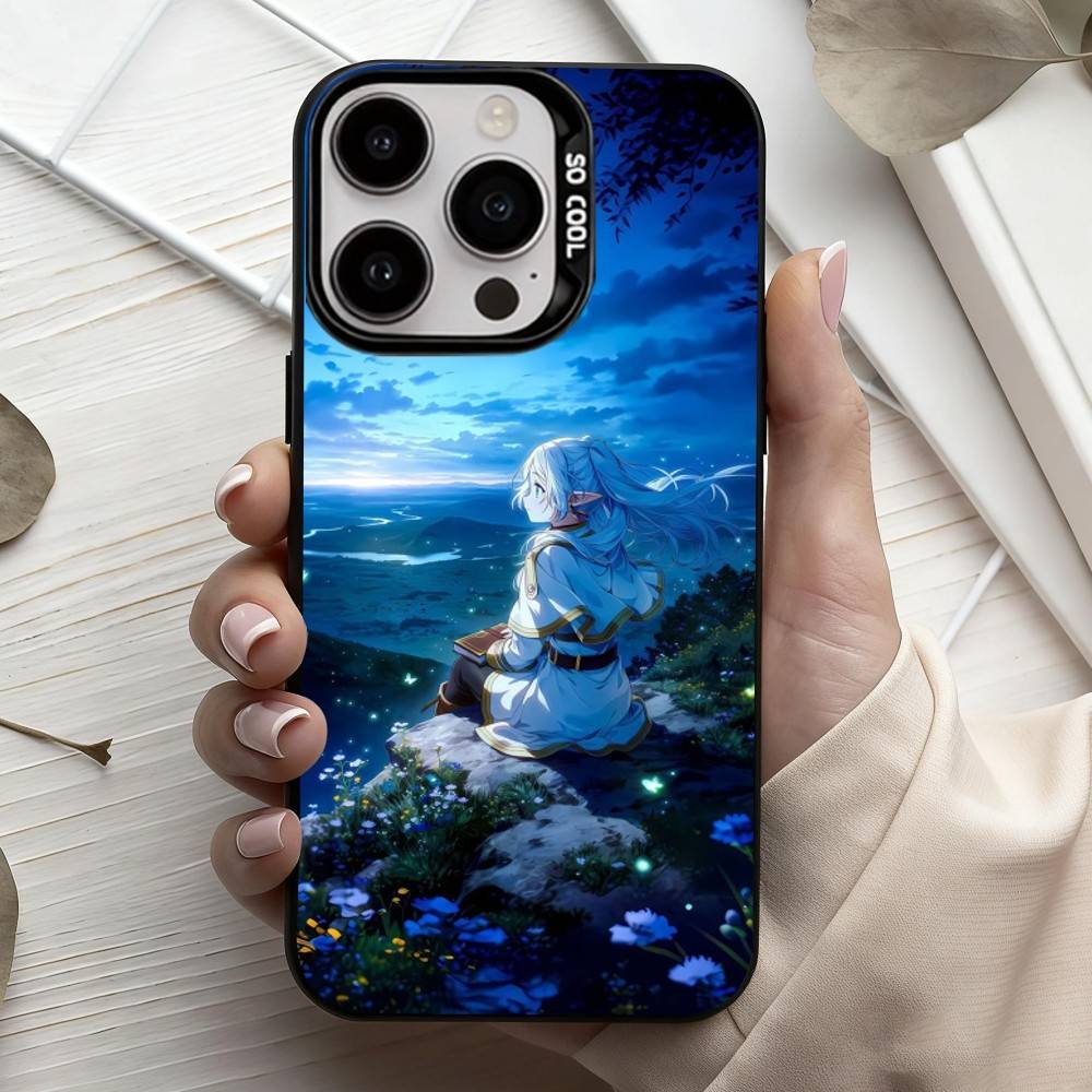 Manga Frieren Beyond Journeys End Phone Case For iPhone17,16,15,14,13,12,11 Plus,Pro Max Candy Silver Plated Inside Cover