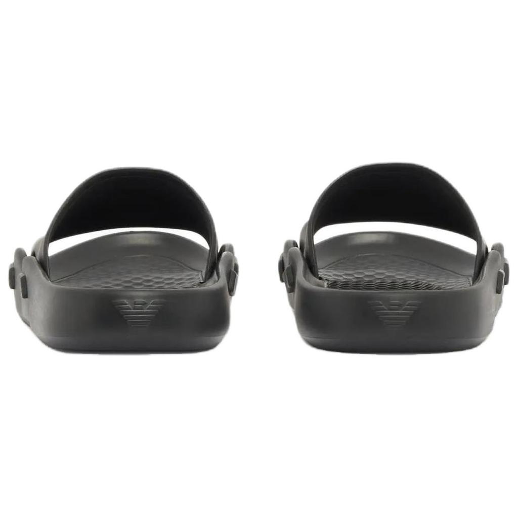 Emporio Armani Flat Eagle Logo Printed Beach Sandals Unisex Sandals Black EX000044AF22191UC001