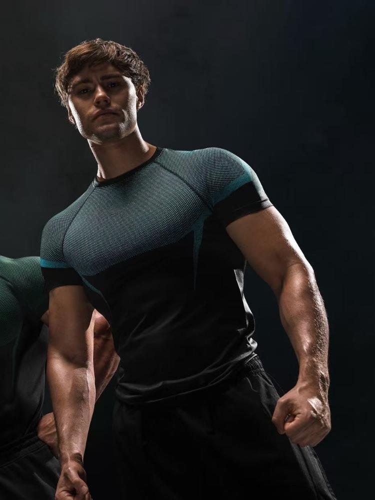 Pánské funkční tričko Slim Fit s krátkým rukávem, odvádějící vlhkost