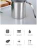 304 Stainless Steel Manual Milk Frother for Cafes and Restaurants