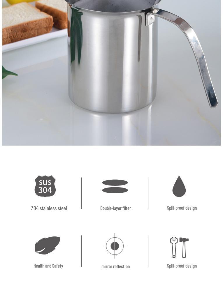 304 Stainless Steel Manual Milk Frother for Cafes and Restaurants