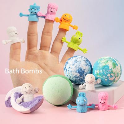 Thumb Toy Inside Bath Balls for Kids Handmade with Plant Extract Oil Gentle Nourishing Bath Bombs for Children Skin Care