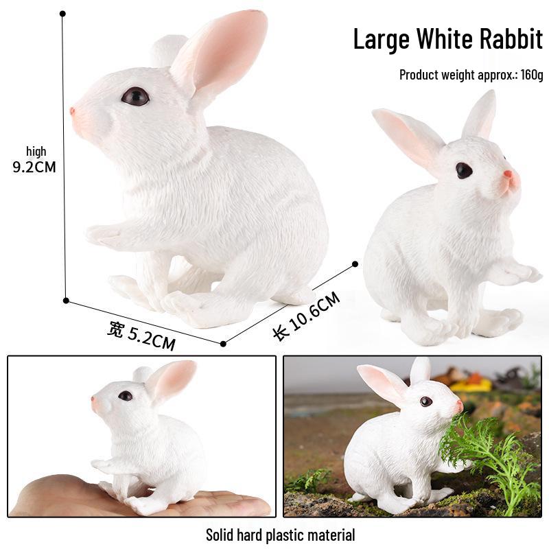 Large White Rabbit Children s Cognitive Toy Desktop Ornament