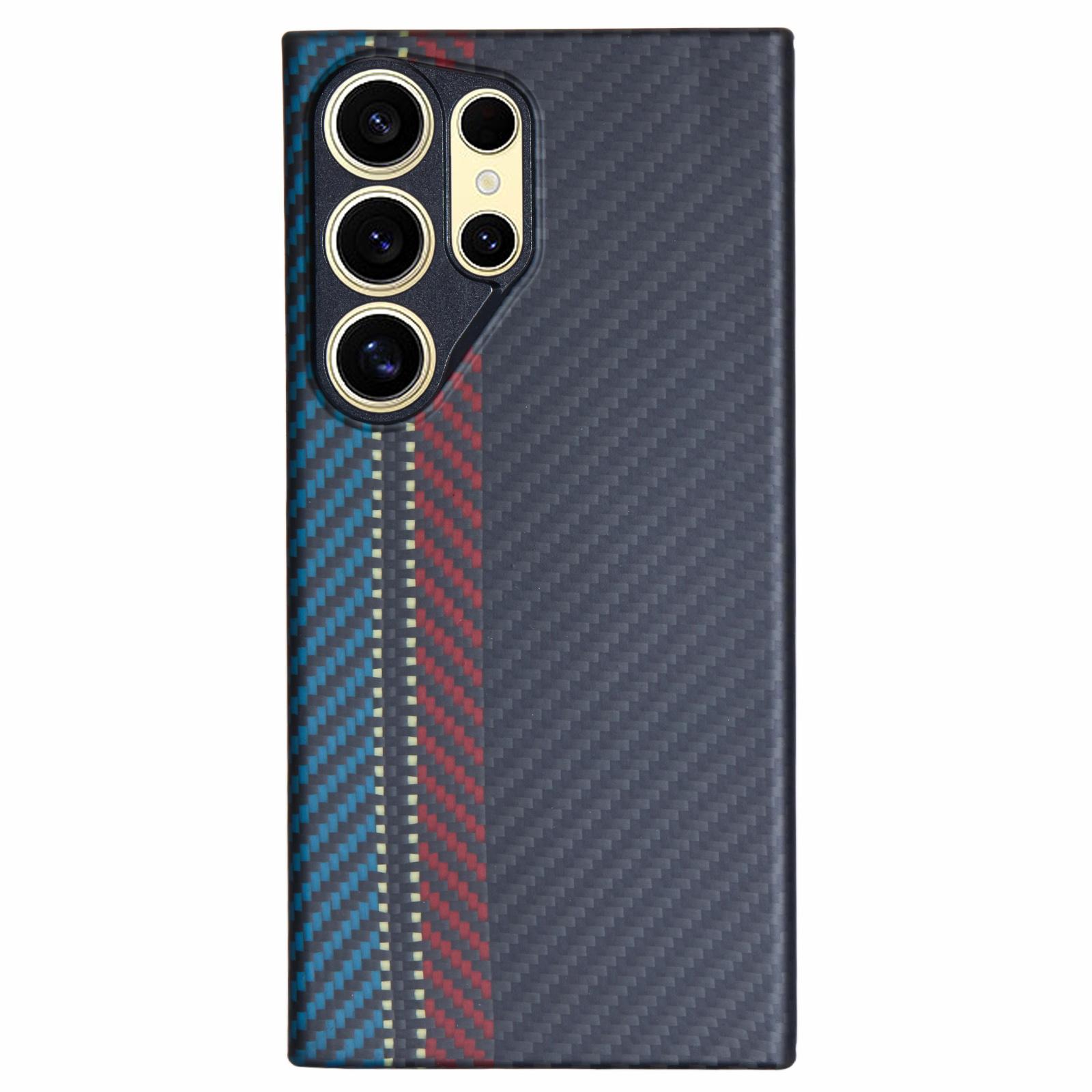 

For Samsung Galaxy S24 Ultra Case Compatible with MagSafe Aramid Fiber Weave Pattern Phone Cover A