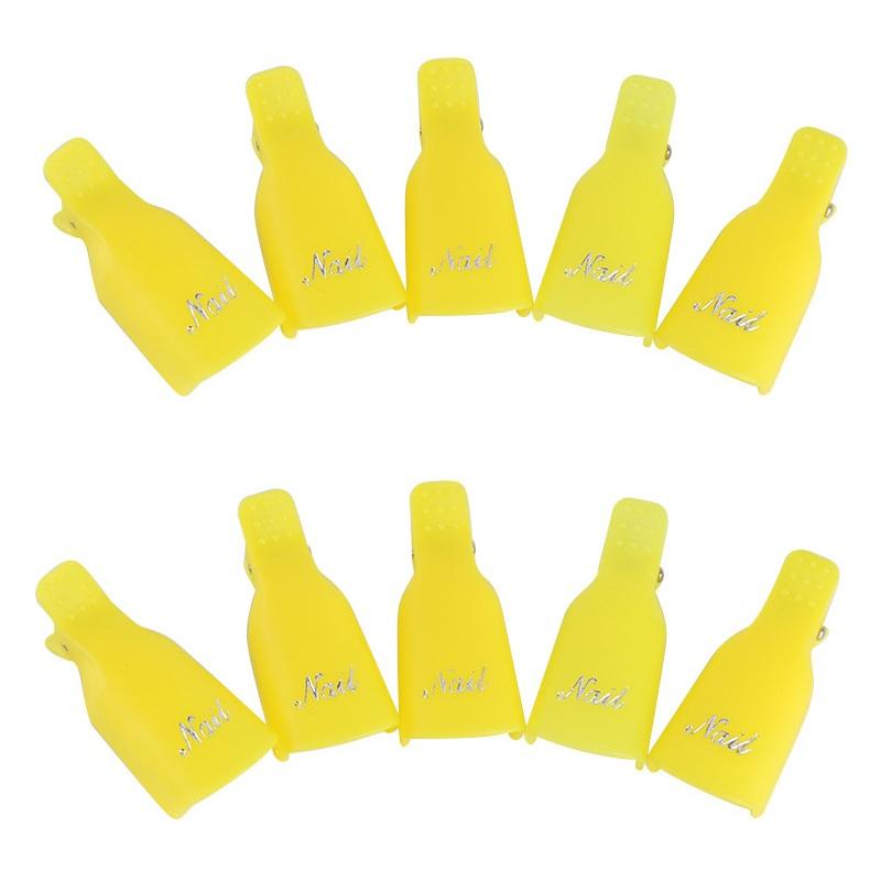 10Pcs/Set Nail Soak Cap UV Gel Clip Manicure Tool Finger Nail Remover Nail Polish Removal Supplies